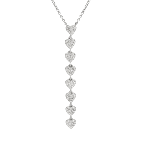 Collier en argent rhodié et oxydes de zirconium