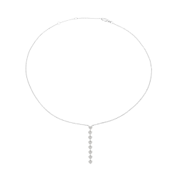Collier en argent rhodié et oxydes de zirconium