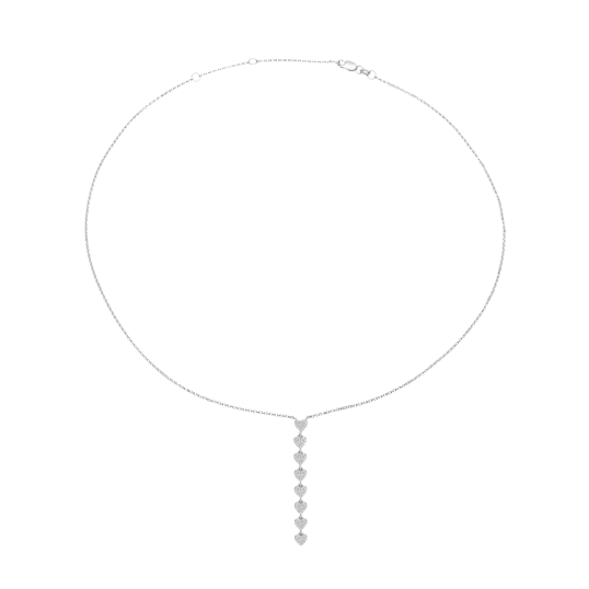Collier en argent rhodié et oxydes de zirconium