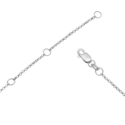 Collier en argent rhodié et oxydes de zirconium
