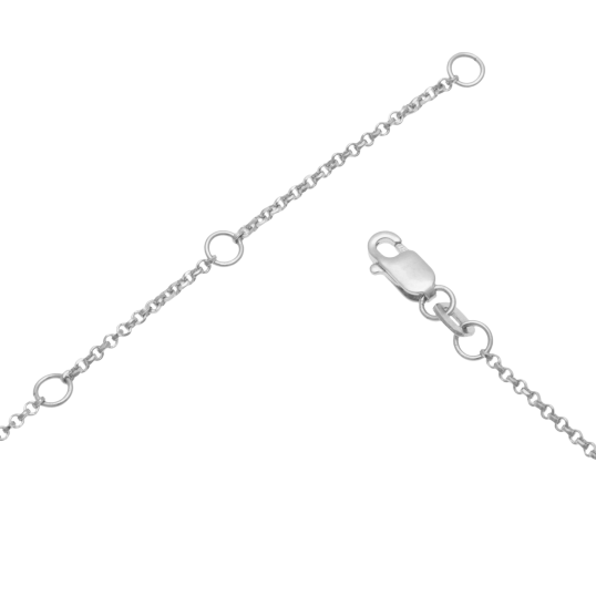 Collier en argent rhodié et oxydes de zirconium
