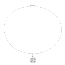 Collier en argent rhodié et oxydes de zirconium
