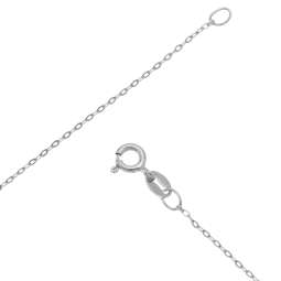 Collier en argent rhodié et oxydes de zirconium