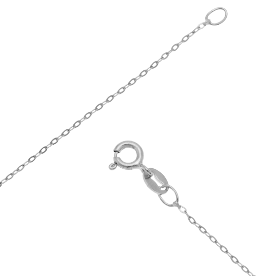 Collier en argent rhodié et oxydes de zirconium