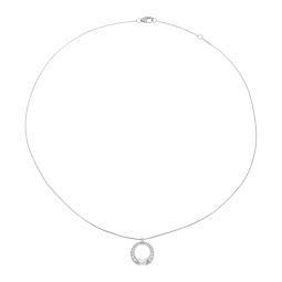Collier en argent rhodié et oxydes de zirconium