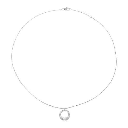 Collier en argent rhodié et oxydes de zirconium
