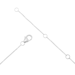 Collier en argent rhodié et oxydes de zirconium