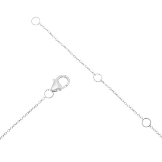 Collier en argent rhodié et oxydes de zirconium