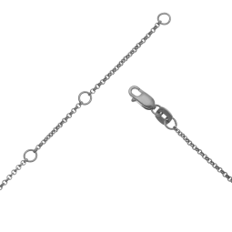 Collier en argent rhodié gris anthracite, oxydes de zirconium
