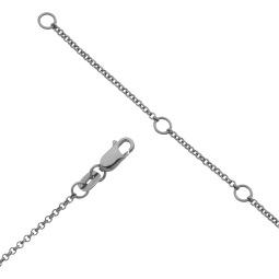 Collier en argent rhodié gris anthracite, oxydes de zirconium