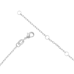 Collier en argent rhodié et oxydes de zirconium
