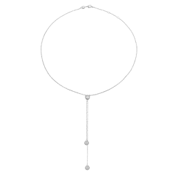 Collier en argent rhodié et oxydes de zirconium