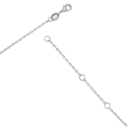 Collier en argent rhodié et oxydes de zirconium