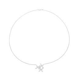 Collier en argent rhodié et oxydes de zirconium
