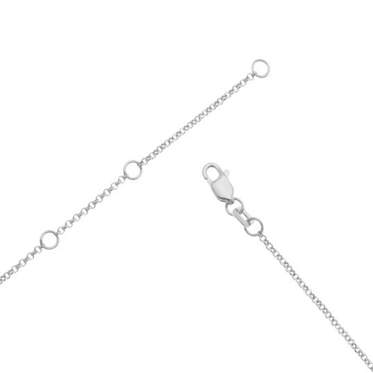 Collier en argent rhodié et oxydes de zirconium, infini