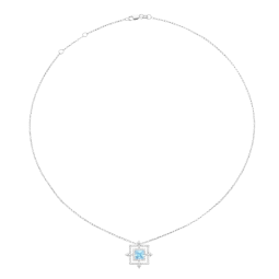 Collier en argent rhodié et oxydes de zirconium