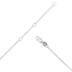Collier en argent rhodié et oxydes de zirconium