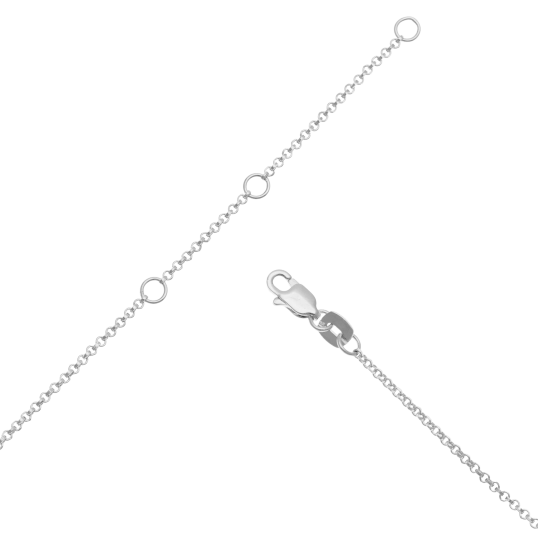 Collier en argent rhodié et oxydes de zirconium