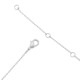 Collier en argent rhodié et rhodié noir, oxydes de zirconium