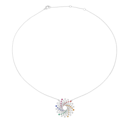Collier en argent rhodié et oxydes de zirconium