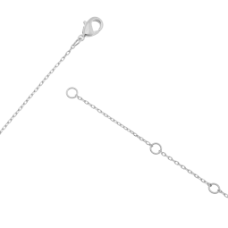 Collier en argent rhodié et oxydes de zirconium