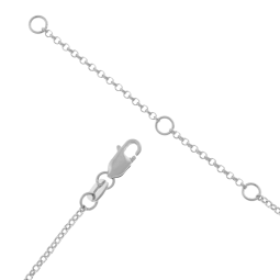 Collier en argent rhodié et rhodié noir, oxydes de zirconium