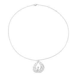 Collier en argent rhodié, spinelle et oxydes de zirconium