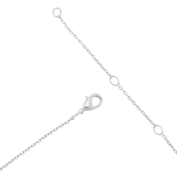 Collier en argent rhodié, spinelle et oxydes de zirconium