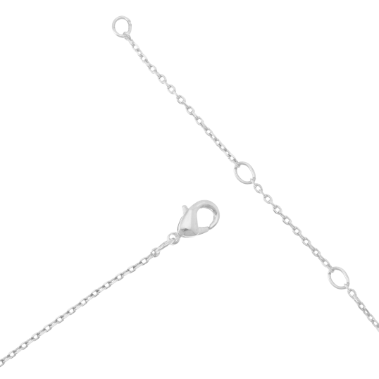 Collier en argent rhodié, spinelle et oxydes de zirconium