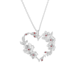 Collier en argent rhodié et oxydes de zirconium