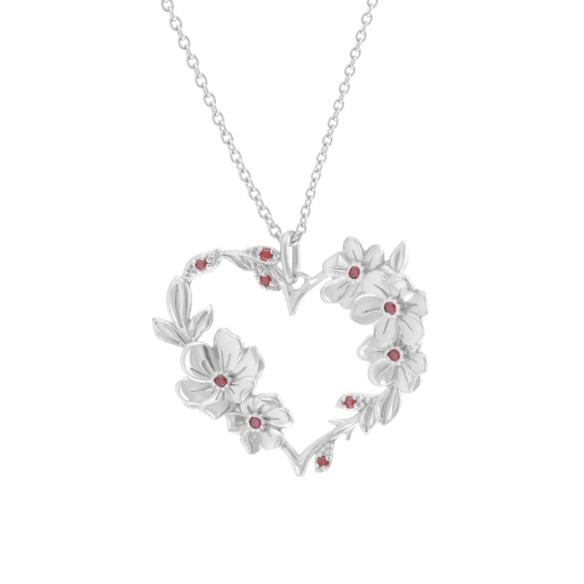 Collier en argent rhodié et oxydes de zirconium