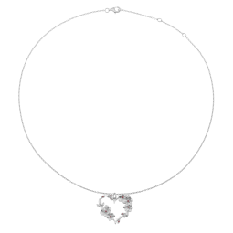 Collier en argent rhodié et oxydes de zirconium