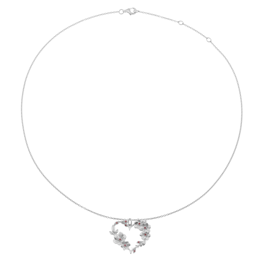 Collier en argent rhodié et oxydes de zirconium
