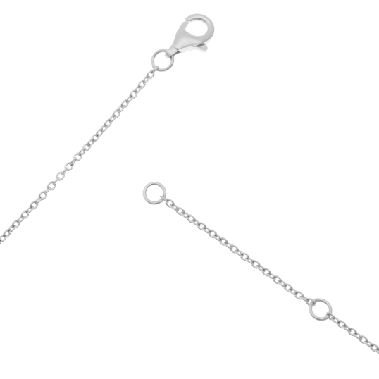 Collier en argent rhodié et oxydes de zirconium