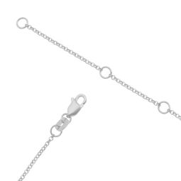 Collier en argent rhodié et oxydes de zirconium