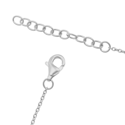Collier en argent rhodié et oxydes de zirconium
