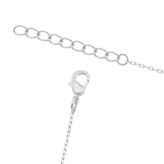 Collier en argent rhodié, oxydes de ziconium et nacre