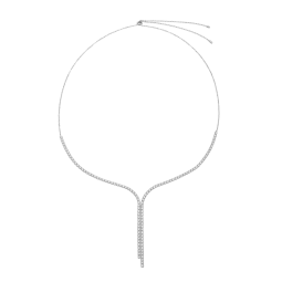 Collier en argent rhodié et oxydes de zirconium