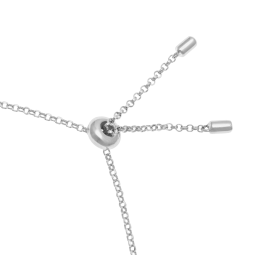 Collier en argent rhodié et oxydes de zirconium