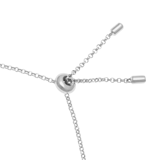 Collier en argent rhodié et oxydes de zirconium