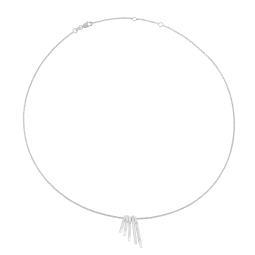 Collier en argent rhodié et oxydes de zirconium