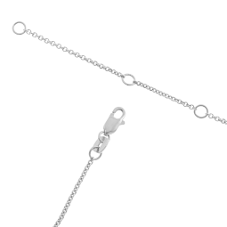 Collier en argent rhodié et oxydes de zirconium
