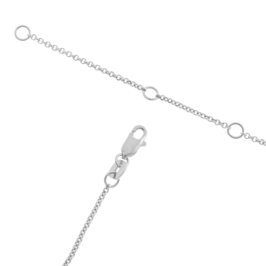Collier en argent rhodié et oxydes de zirconium