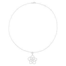 Collier en argent rhodié et oxydes de zirconium