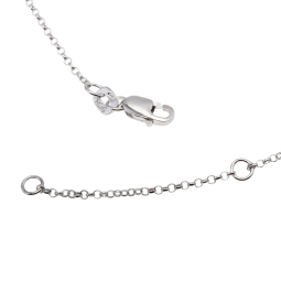 Collier en argent rhodié, oxydes de zirconium