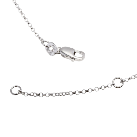Collier en argent rhodié, oxydes de zirconium Collier en argent rhodié, oxydes de zirconium