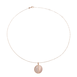 Collier en bronze plaqué or rose et oxydes de zirconium