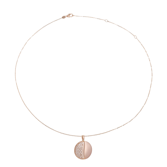 Collier en bronze plaqué or rose et oxydes de zirconium Collier en bronze plaqué or rose et oxydes de zirconium