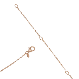 Collier en bronze plaqué or rose et oxydes de zirconium