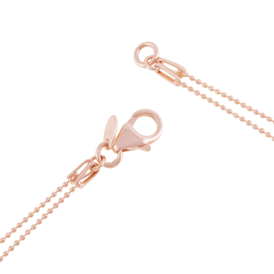 Collier en bronze plaqué or rose et rhodié, oxydes de zirconium